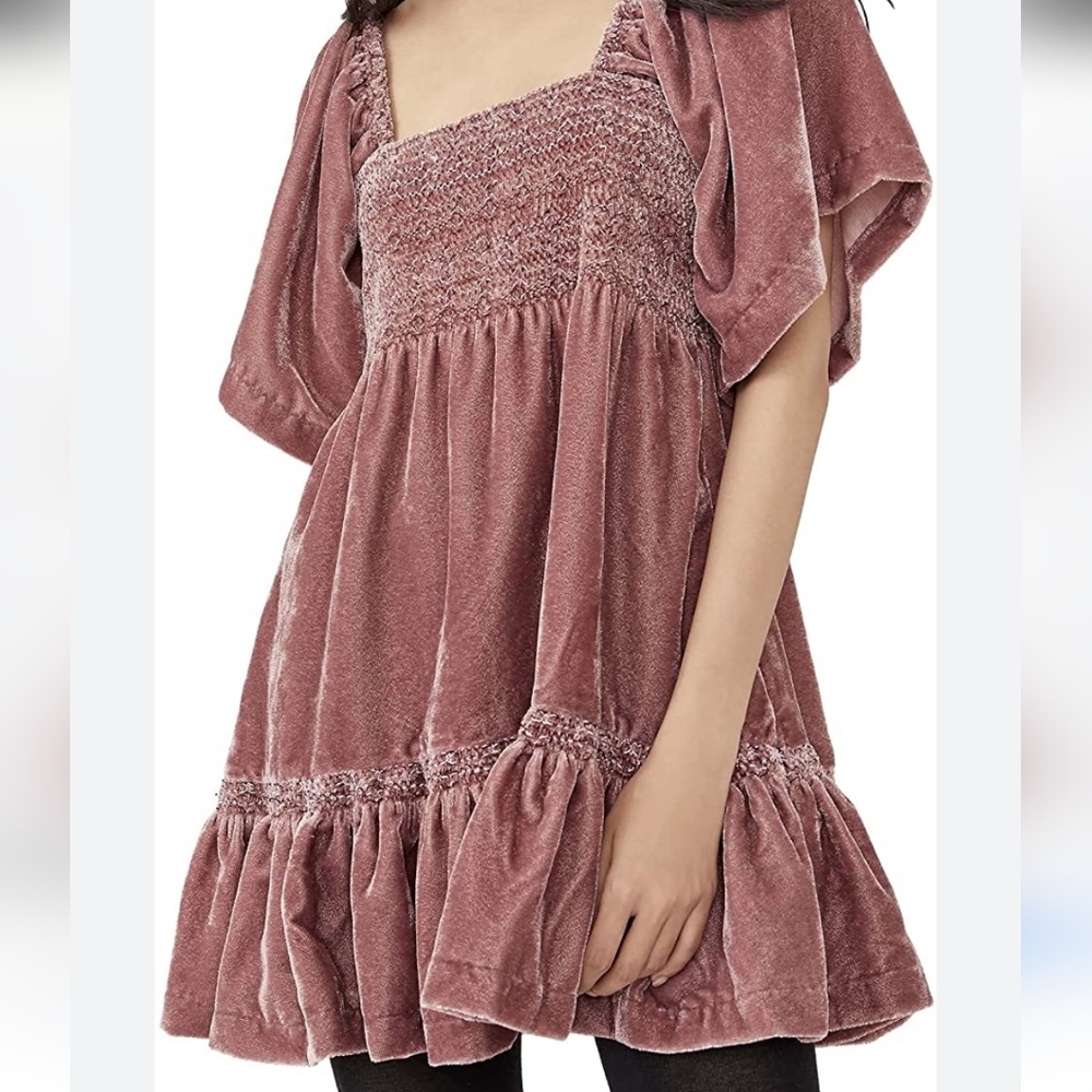 Free People Easy To Love Mini Dress in Dried Currant NWOT XS